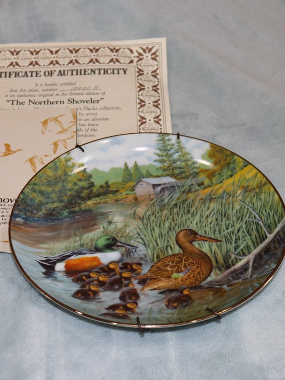 The Bradford Exchange 1987 vintage "The Northern Shoveler" collector's plate.